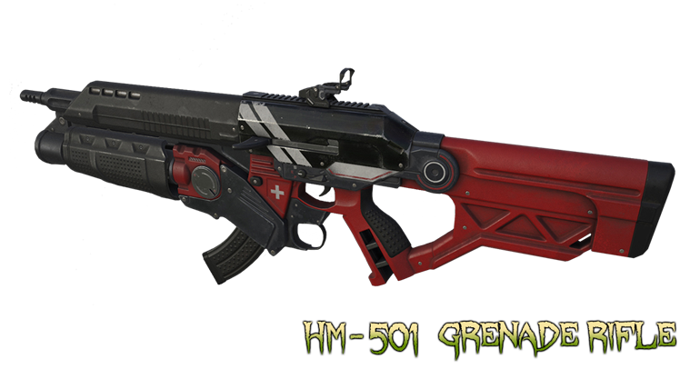 HMTech-501 Grenade Rifle as seen on Monster Masquerade promo page