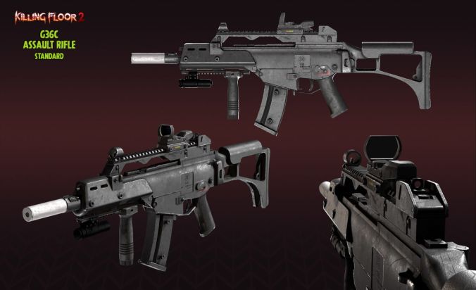 G36C Assault Rifle render