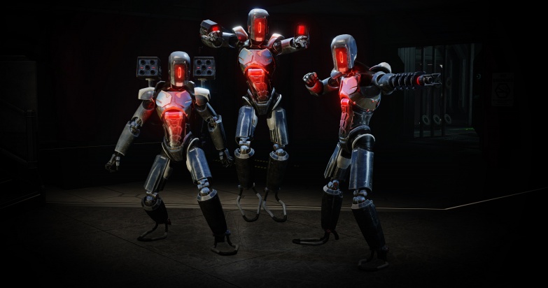 E.D.A.R variants, left-to-right: Bomber, Blaster, Trapper